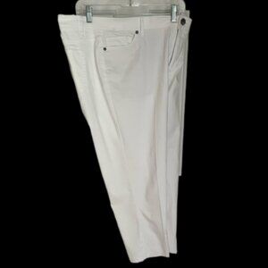 J Jill Cropped White Jeans Size 18